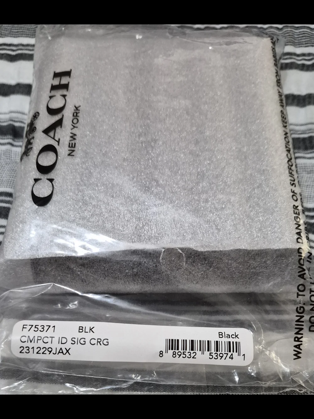 Coach Men's Wallet Compact ID Signature CRG